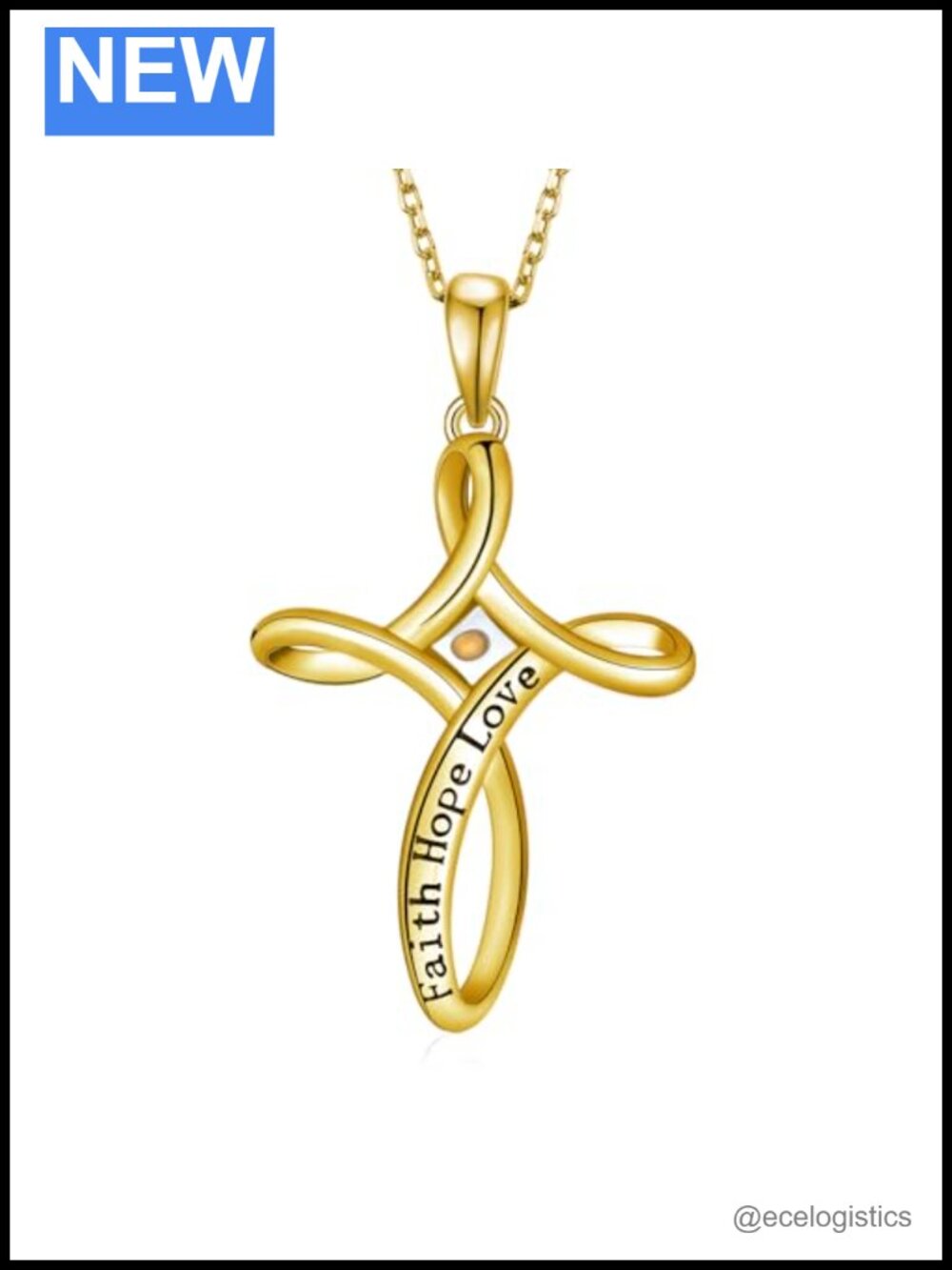 925 Sterling Silver Mustard Seed Cross Necklace 18in Faith Jewelry Gift
